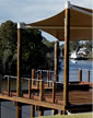 Thumbnail of Looking out onto the Mary River featuring Poles and deck