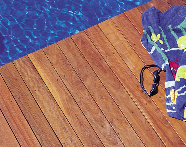 Large image of Select Grade Ironbark decking around pool surround