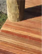 Thumbnail of Select Grade spotted gum decking featuring around a verandah pole