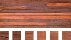 Select grade sample of Forest Reds flooring